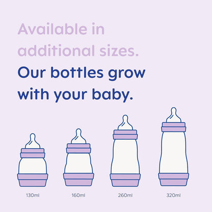 MAM Easy Start Anti-Colic Baby Bottles | 2 Pack (2 x 160ml) | Self-Sterilising Baby Milk Bottle | Slow Flow MAM Teats Size 1 | Newborn Essentials | Pink (Various Designs)