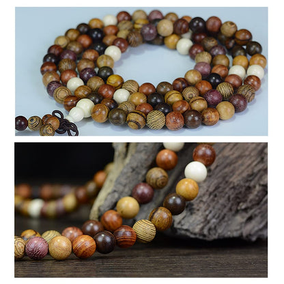 CarpenterC 200pcs 10mm Gorgeous Natural Round Polished Rosewood Loose Beads for Jewelry Making DIY Handmade Crafts