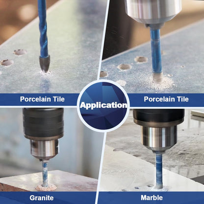 Diamond Drill Bit - BRSCHNITT 5pcs 6mm Masonry Drill Bits Set for Porcelain Tile Ceramic Stone Granite Marble,Hex Shank Diamond Hole Saw Drill Bit