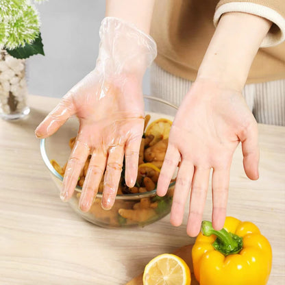 EDI Disposable Vinyl Gloves (Clear) - Powder-Free, Latex-Free (100, X-Large)