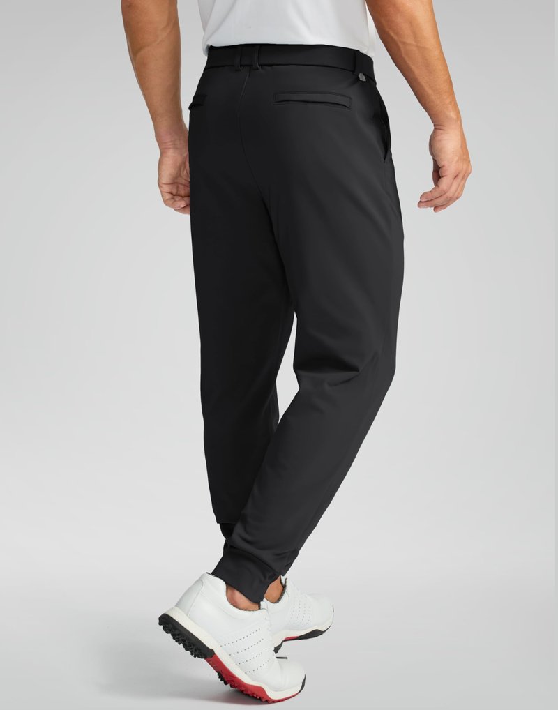 Soothfeel Mens Fleece Lined Golf Joggers with Pockets Slim Fit Stretch Sweatpants Dress Work Travel Warm Winter Pants for Men Black L