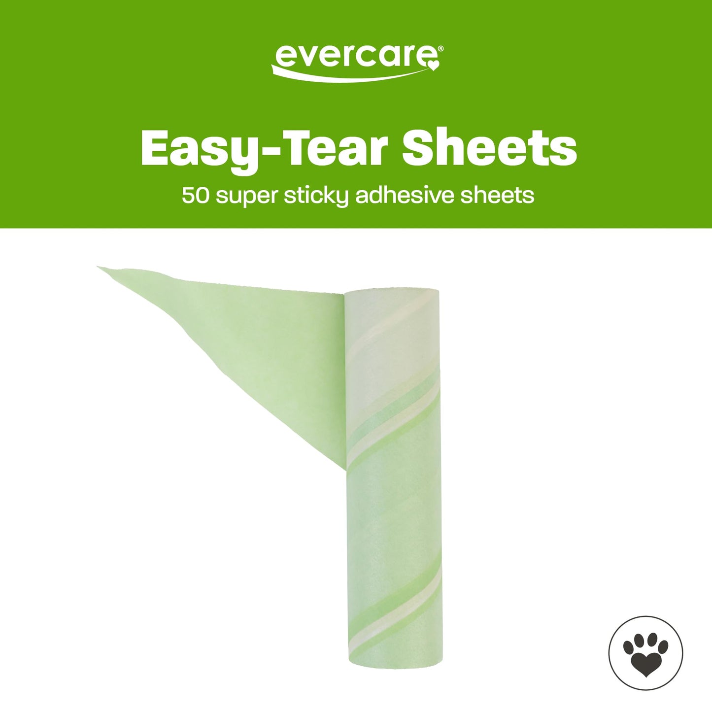 Evercare 10” Mega All-Purpose Pet Hair Lint Roller Refills, 3 Pack, 50 Sheets Each – Sticky Roller for Pet Hair, Cat & Dog Hair Remover, Lint Remover, Pet Hair Remover for Furniture, Clothing & Cars