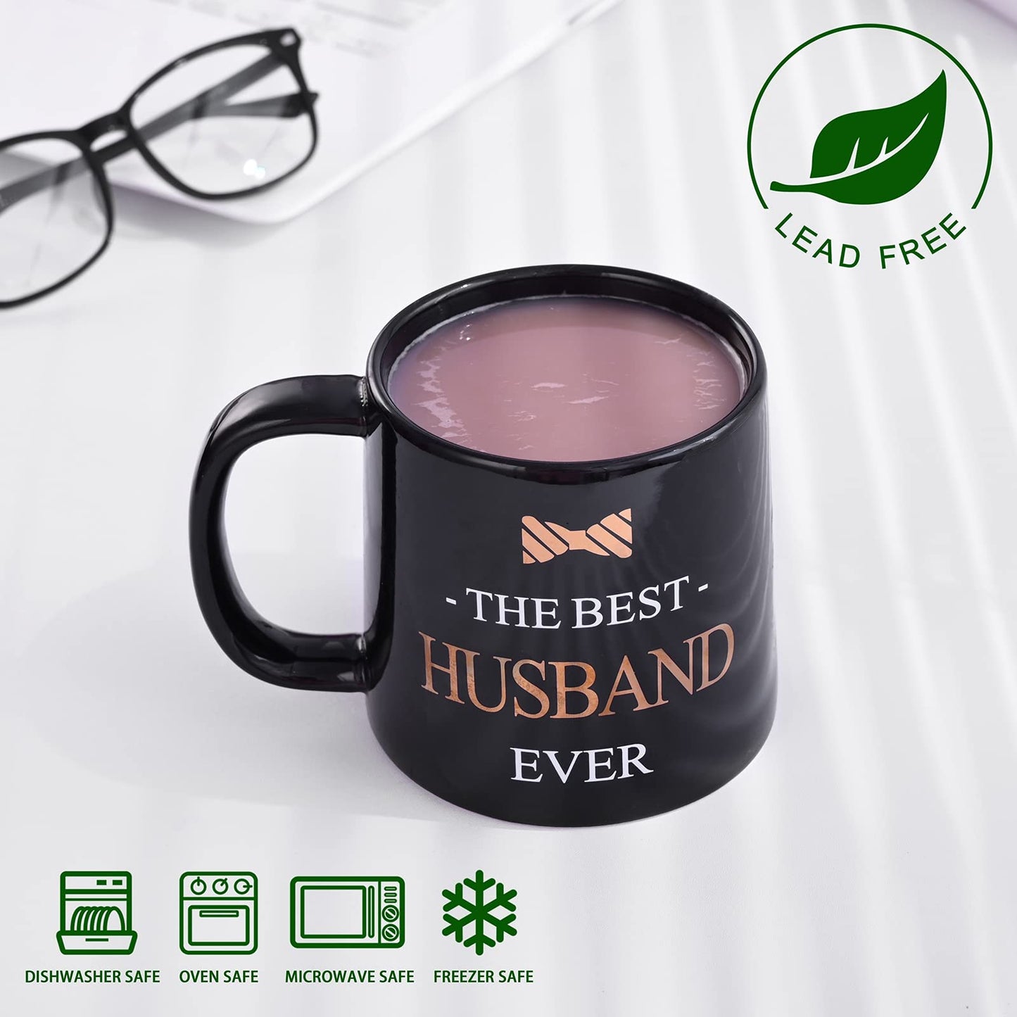 Miicol Funny Coffee Mug 16 oz, Large Ceramic Tea Mug, Gift Idea for Men, Husband, Cute Office Coffee Cup, Black Tea Cup, Unique Gift for Birthday, Christmas