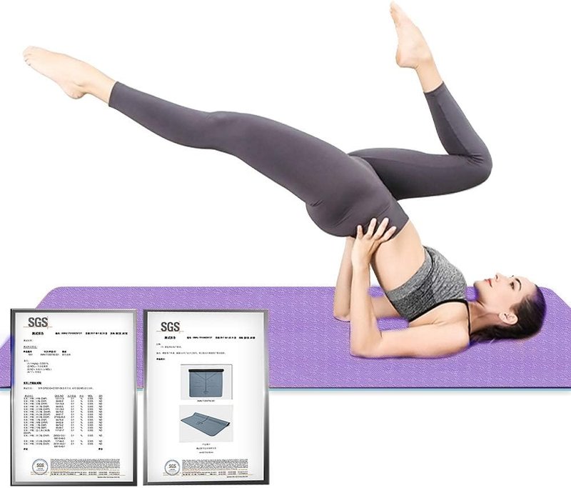 Extra Thick TPE Yoga Mat - Eco-Friendly, Anti-Tear Design | 72" x 32" x 1/2" for Home & Travel