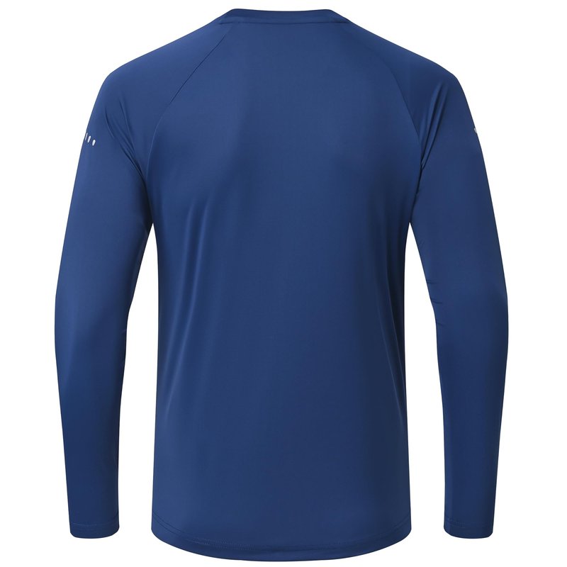 Men's Long Sleeve Rash Guard Swim Shirts UPF 50+ Sun Protection Dry Fit T-Shirt Athletic Tops for Running Hiking Fishing Navy Blue M