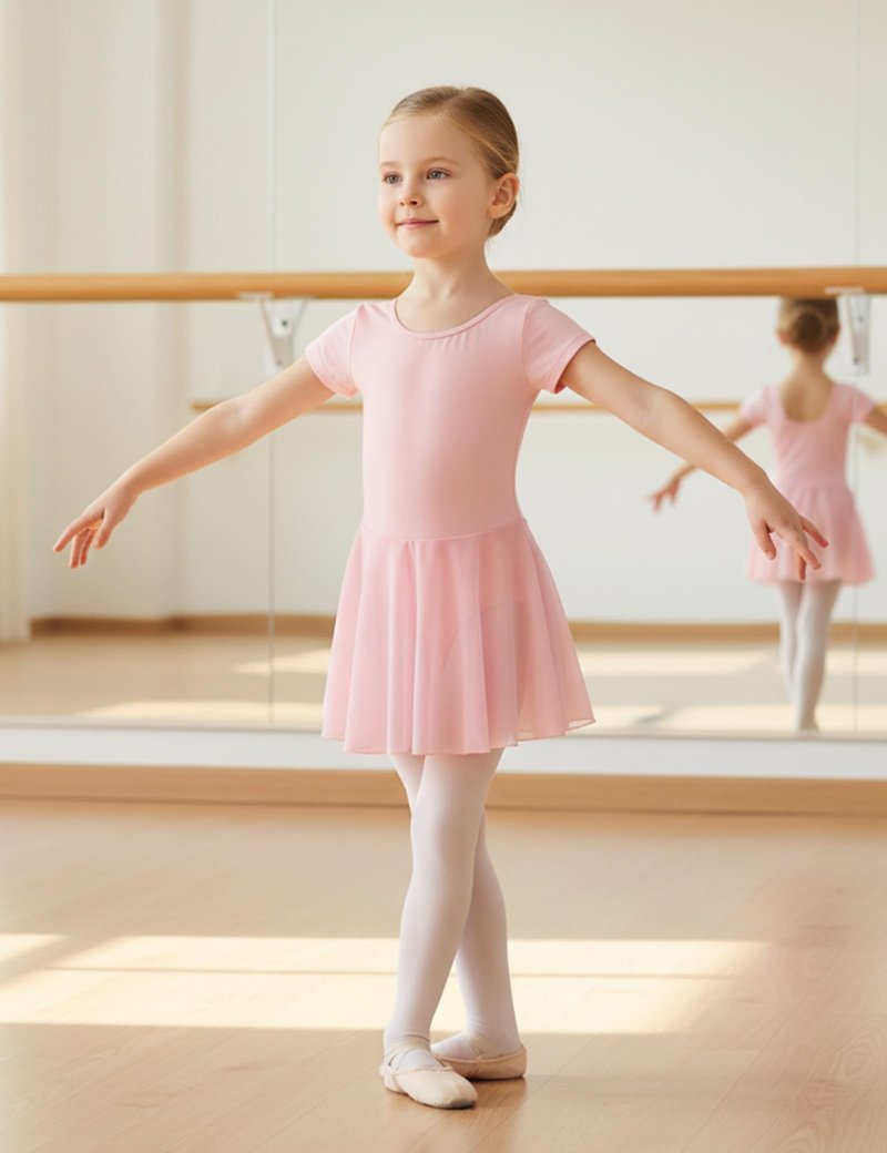 DIPUG Ballet Leotards for Girls Dance Leotards Pink 4-6Years