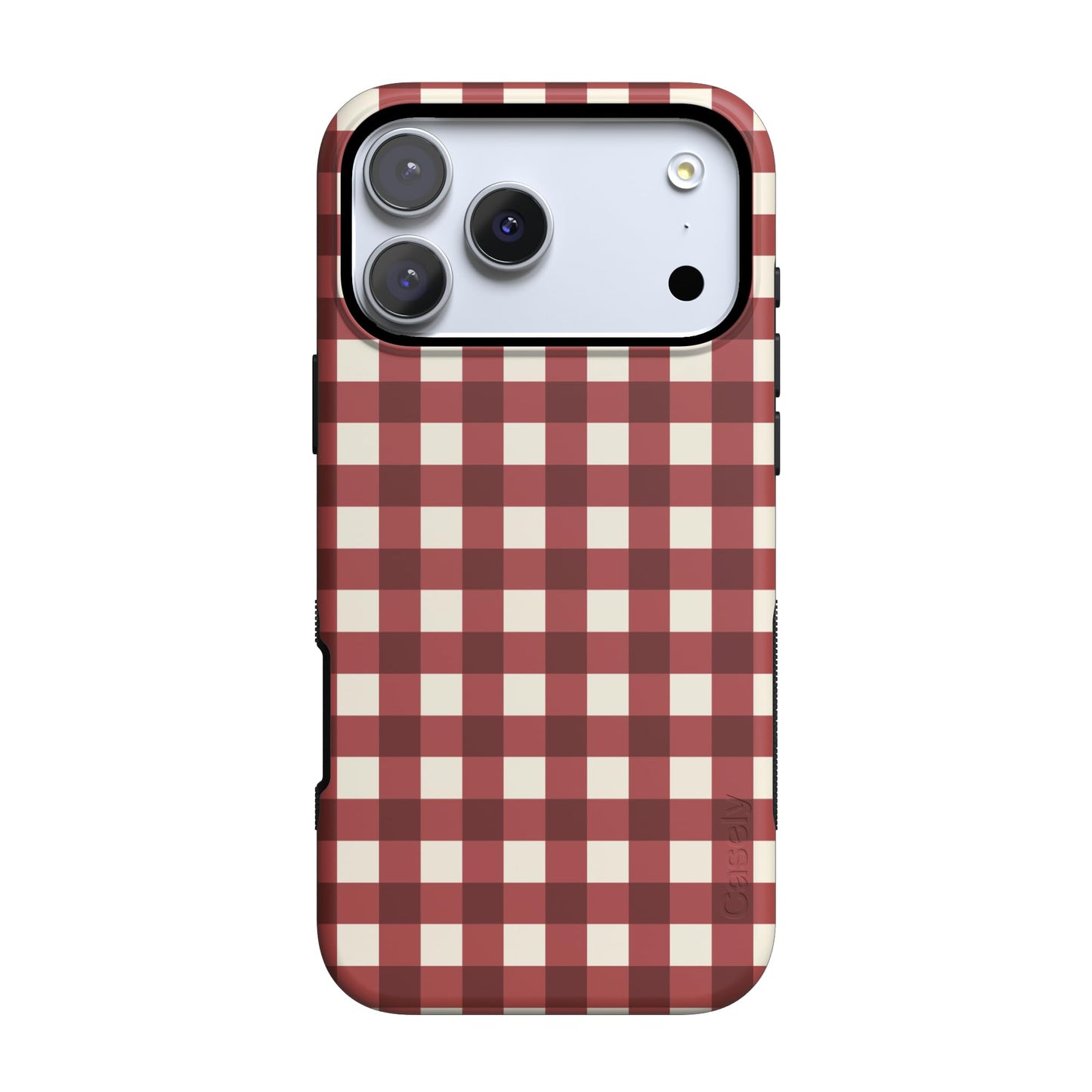 Casely iPhone 17 Pro Max Case | On The Dot | Maroon Polka Dot | Compatible with MagSafe | Bold Protective Design