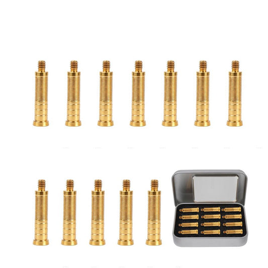SLNNROA 50/75/100/125/150/175 Grain Gold Tip Arrow Aluminum Inserts Copper Brass Arrow (12pcs, 50gr)