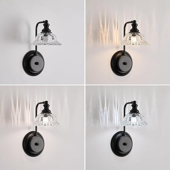 Black Wall Sconces 1 Light Wall Sconce Lights for Living Room