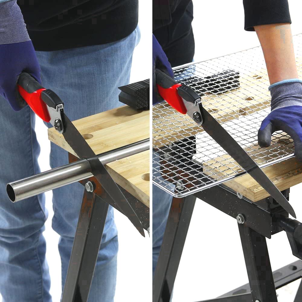 KAKURI Japanese Pull Saw Folding for Metal Cutting & PVC Cutting 8-1/4", Foldable Hand Saw for Aluminum, Brass, Soft Iron, Plastic, Pipe, Razor Sharp Japanese Steel Blade, Made in JAPAN