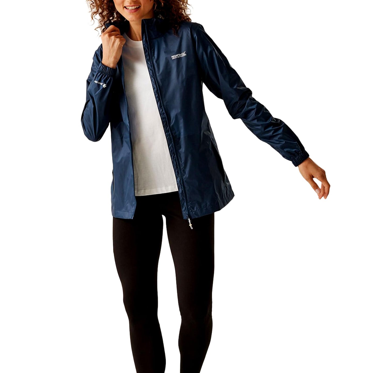Regatta Womens Pack-It III Waterproof Packaway Jacket - Navy - 14