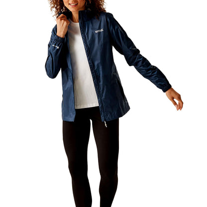 Regatta Womens Pack-It III Waterproof Packaway Jacket - Navy - 14