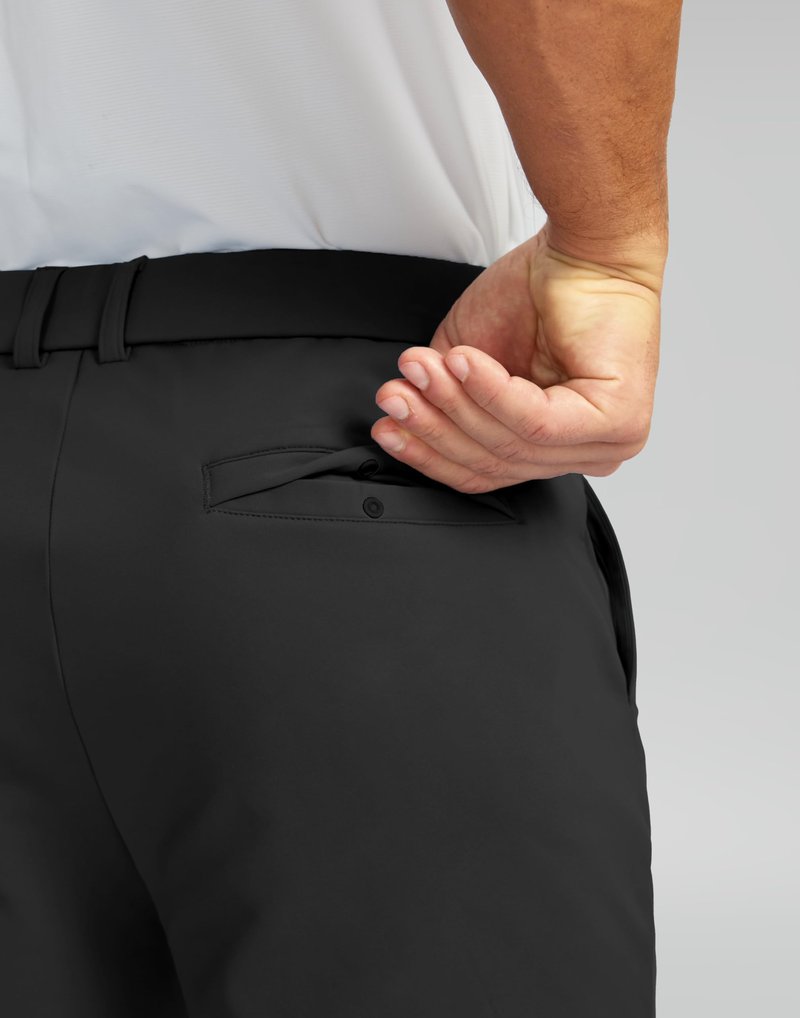 Soothfeel Mens Fleece Lined Golf Joggers with Pockets Slim Fit Stretch Sweatpants Dress Work Travel Warm Winter Pants for Men Black L