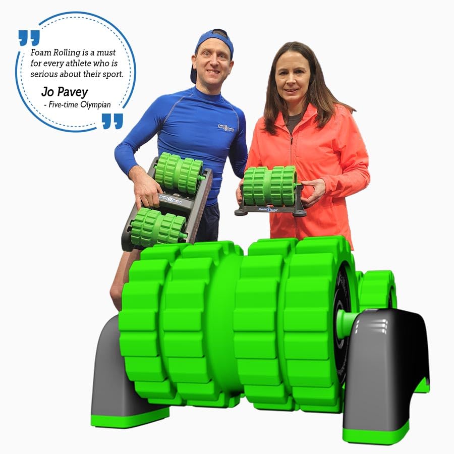 BackBaller Foam Roller (Ridged) - Muscle Roller for Deep Pain Relief. Ideal for Runner Cyclist Footballer Athlete