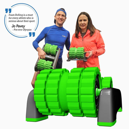 BackBaller Foam Roller (Ridged) - Muscle Roller for Deep Pain Relief. Ideal for Runner Cyclist Footballer Athlete