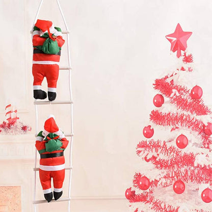 Orgrimmar 2 Santa Claus Climbing on Rope Ladder Christmas Ornament for Christmas Tree Party Home Door Wall Decoration