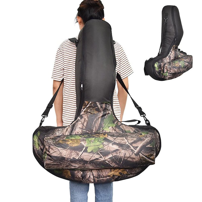 Huenco Adjustable Crossbow Case T-Shape Crossbow Storage Bag Large Capacity Archery Hunting Carry Bag