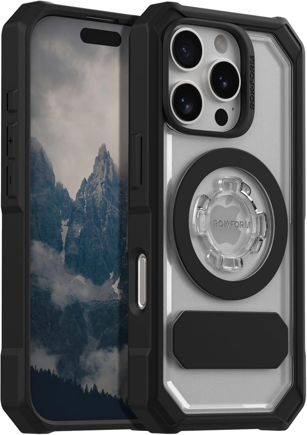 Rokform Rugged Case Compatible with iPhone 16 Pro Max, Magnetic Cover (Black)