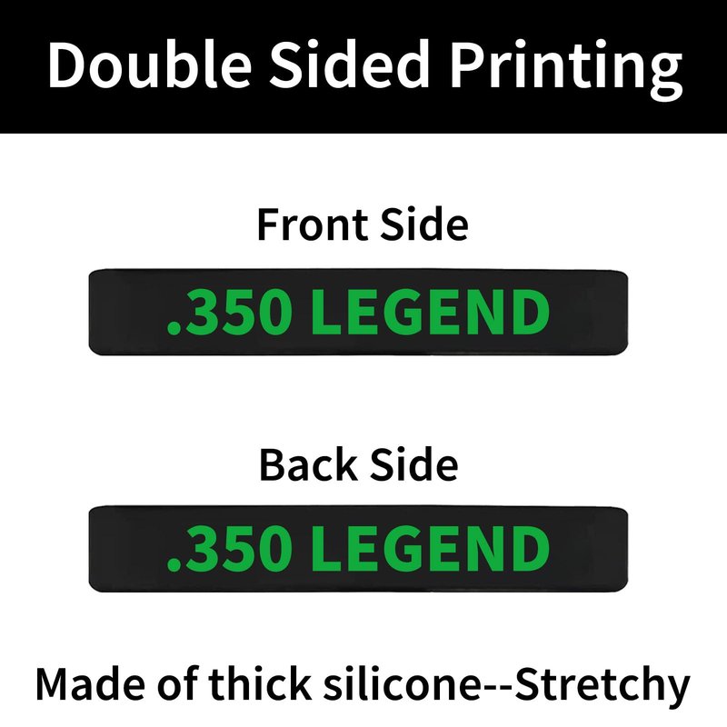 12 Pack Miaozhun .350 Legend Magazine Marking Bands 350 Legend Magazine Caliber Identification(Black-Green)