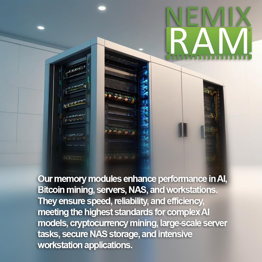 NEMIX RAM 192GB (4X48GB) DDR5 5600MHz PC5-44800 2Rx8 1.1V CL46 262-PIN ECC Unbuffered SODIMM Memory KIT