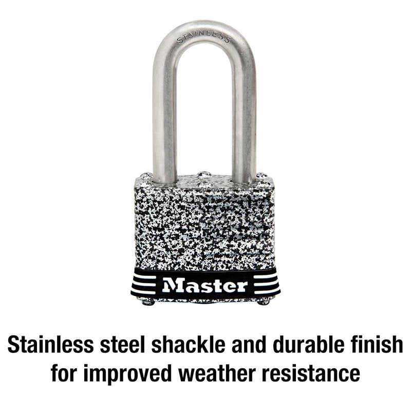 Master Lock 3SSKADLF Stainless Steel Outdoor Padlock with Key, 1 Pack