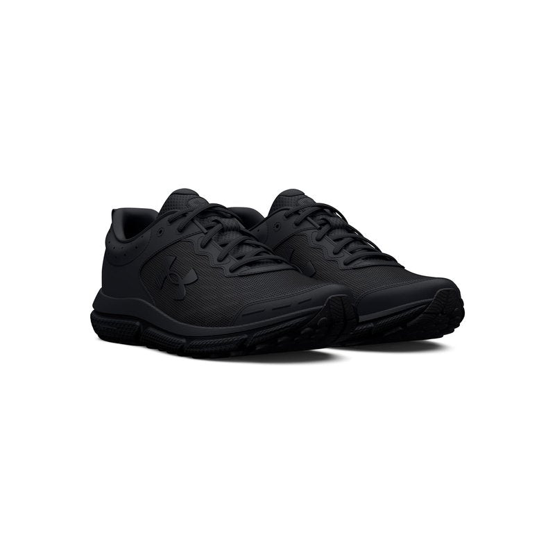 Under Armour Men's Charged Assert 10 Running Shoe, (002) Black/Black/Black, 13 XX-Wide