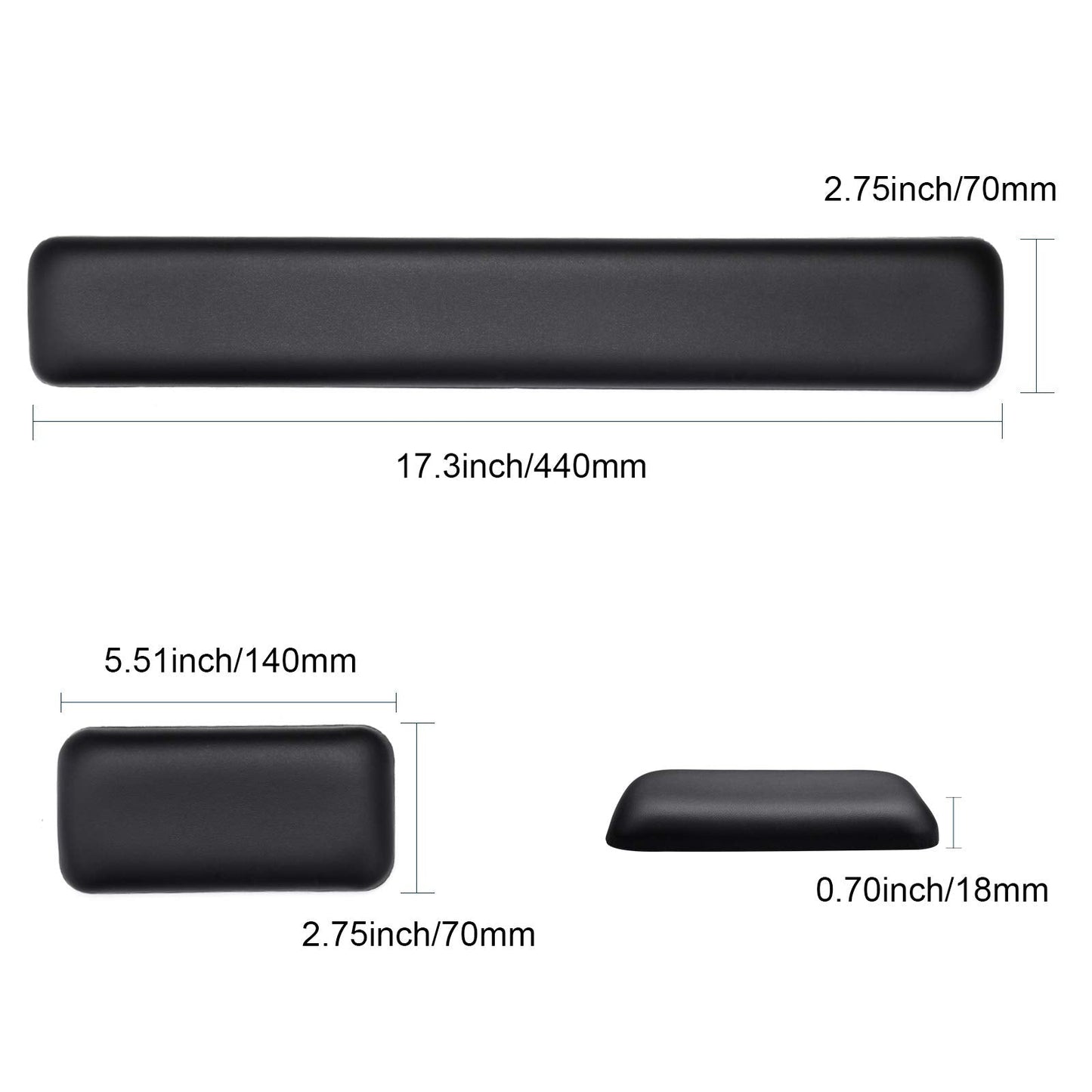 Aelfox Leather-Gel Ergonomic Keyboard and Mouse Wrist Rest Set, Support Pad Relieve Wrist Pain for Full Size Gaming Keyboard and Mouse, Laptop, Computer, Home, Office