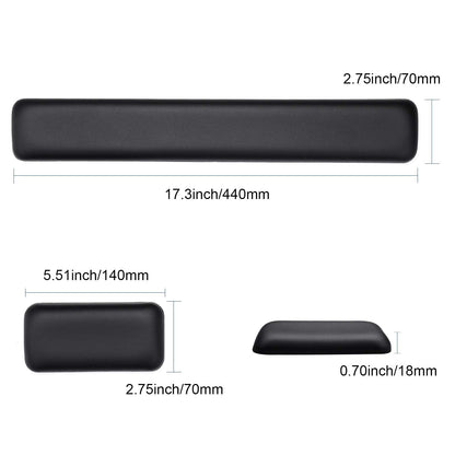 Aelfox Leather-Gel Ergonomic Keyboard and Mouse Wrist Rest Set, Support Pad Relieve Wrist Pain for Full Size Gaming Keyboard and Mouse, Laptop, Computer, Home, Office
