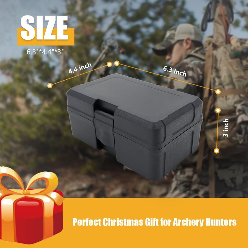 Broadhead Box Storage Case | Outdoor Arrow Tips Organizer for Compound Bow & Crossbow - Holds 18 Broadheads