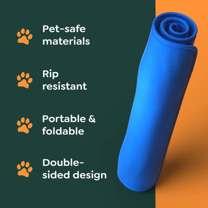 Cooling Pad Dog - Pet Cooling Mat for Dogs, Easy-Fold Cool Mat Dog Large 90x60cm, Cat and Dog Cooling Mat, Extra Pet Mat Cooling Gel, Dog Cooling Dog Cool Mat Bed, Cool Pad Dog