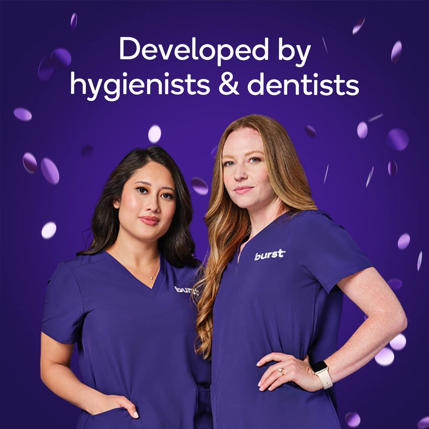 BURST Sensitive Teeth Friendly Whitening Strip Kit (Mint + Coconut) | 10 Treatments with No-Slip Grip | Visible Results in Just 15 Minutes