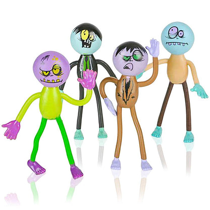 ArtCreativity Bendable Zombie Toys for Kids - Pack of 12, 3.75” Halloween Figurines with Bendable Arms & Legs - Party Favors, Trick-or-Treat Goodie Bag Fillers, Classroom Rewards & Spooky Décor
