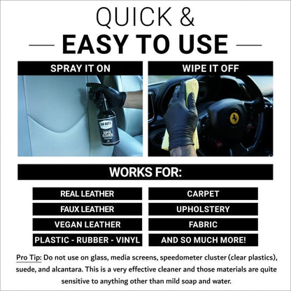 CAR GUYS Super Cleaner | Effective Car Interior Cleaner | Leather Car Seat Cleaner | Stain Remover for Carpet, Upholstery, Fabric, and Much More! | 18 Oz Kit with Microfiber Towel