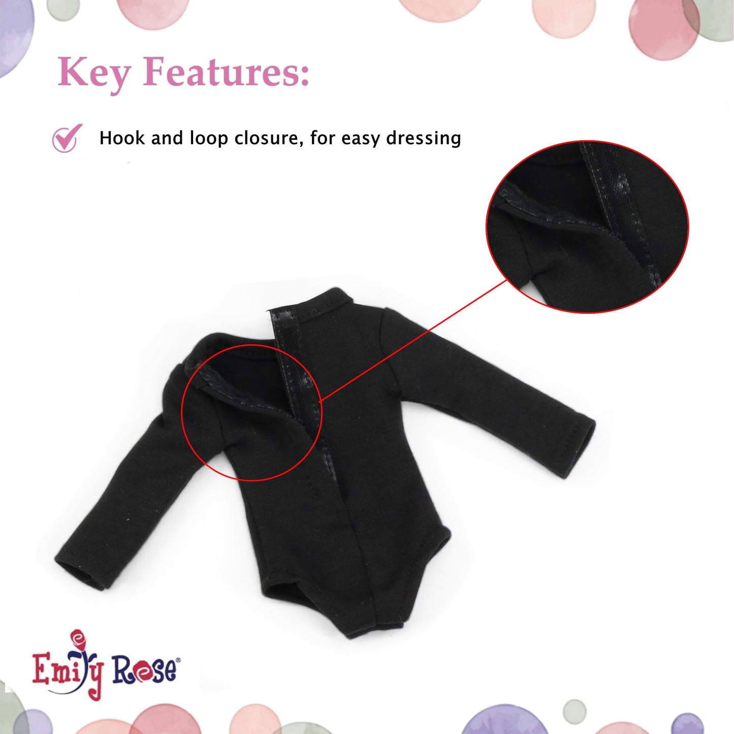 Emily Rose 14 Inch Fashion Doll Clothes | New Improved | 5-PC Black Cat Halloween Costume Clothing Outfit Gift Set, Includes Cat Ears, Tights and Shoes | USA Business