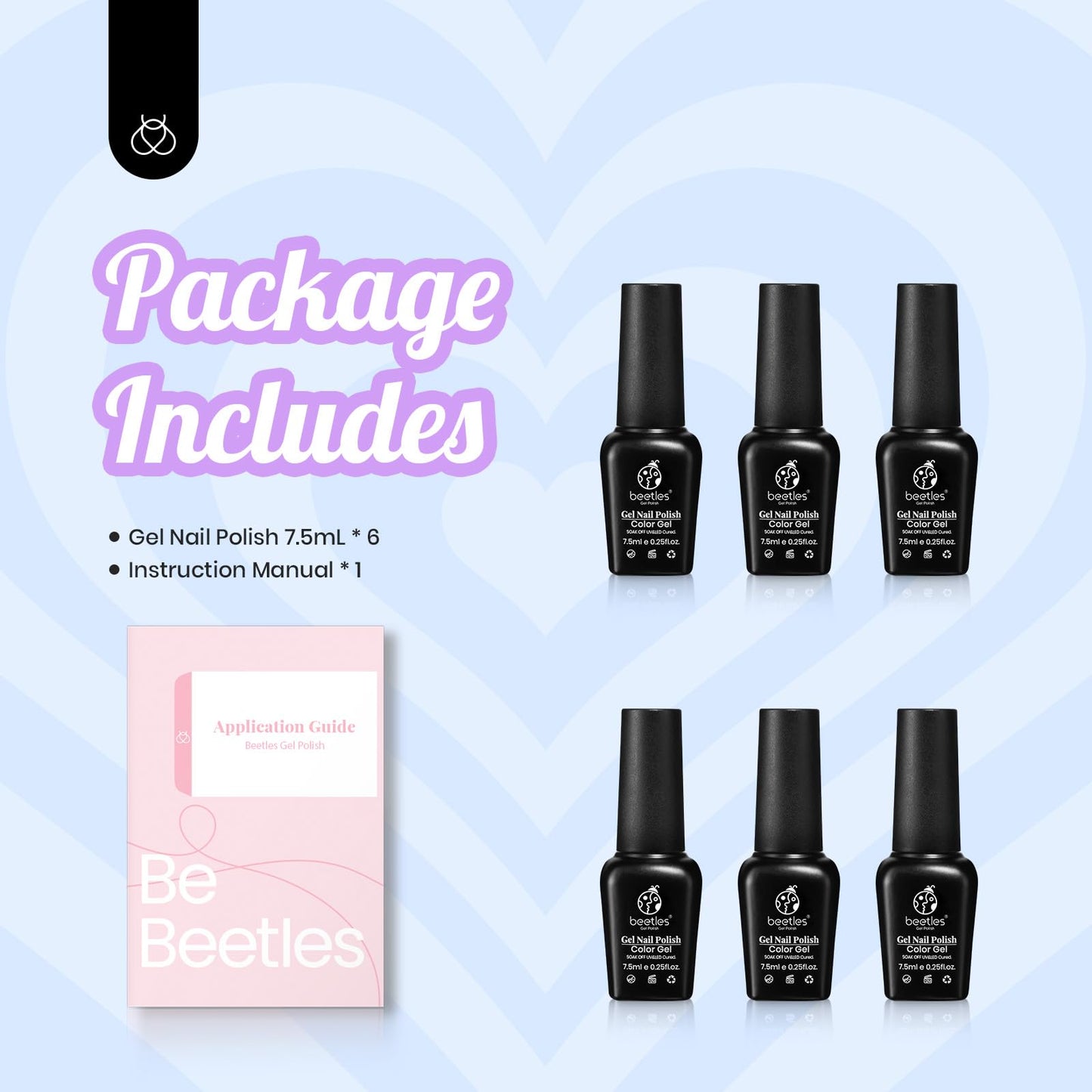 Beetles Jelly Gel Nail Polish Set, 6 Colors Milky White Nude Pink Brown Sheer Gel Polish Kit Nail Concealer Translucent Effect Soak Off Uv French Nail Art Gift for Women Ultimate Monochrome Collection