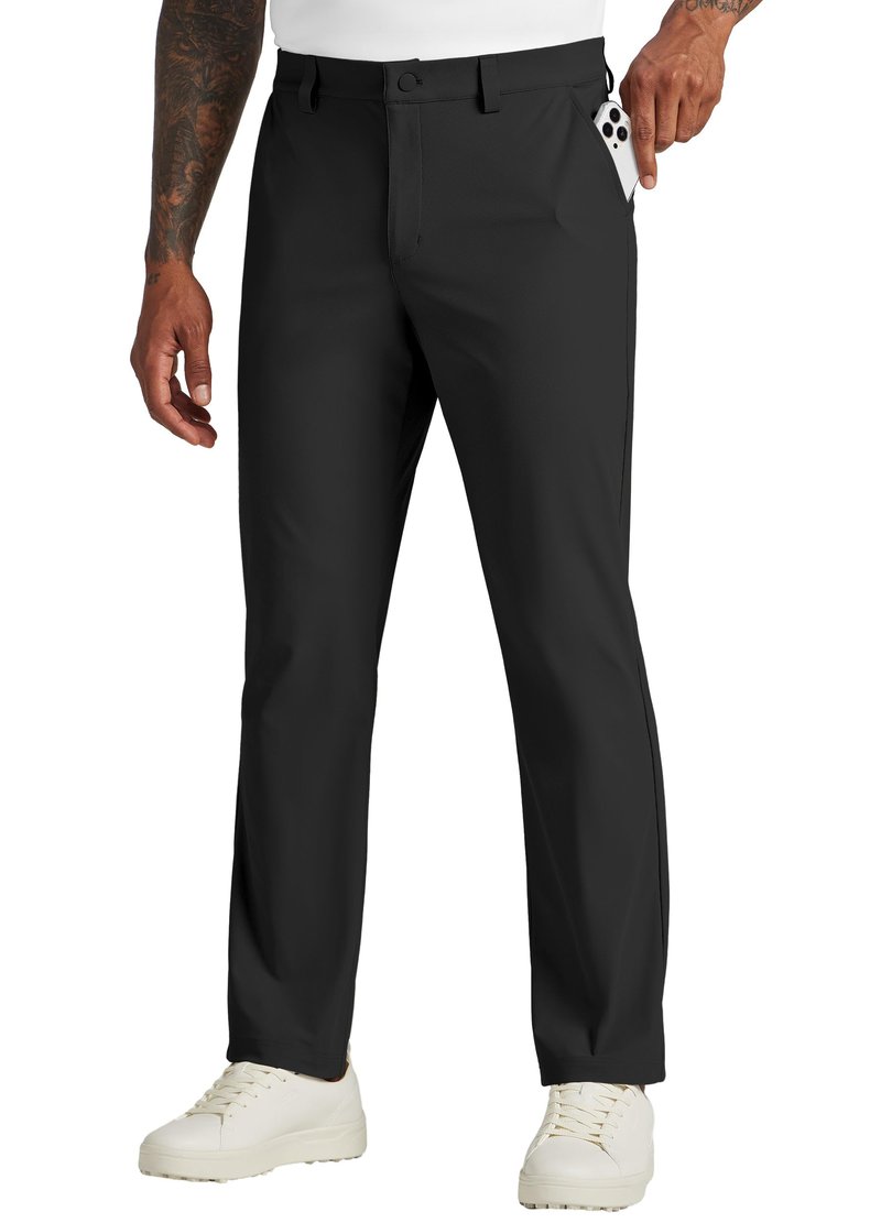 Willit Mens Golf Pants Stretch Dress Pants Quick Dry Work Business Slacks Casual Pants with 4 Pockets Black 34W x 32L