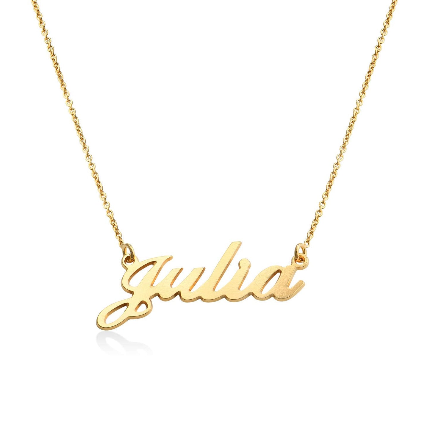 Personalized Choose Your Style Name Necklace - Custom Nameplate Pendant - Dainty Gift for Her, Women - Gift for Mother's Day, Christmas, Birthday (Cocktail, 18k Gold Plated Sterling Silver)