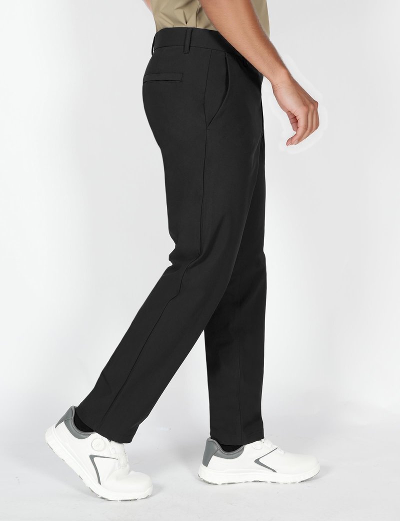Soojun Men's 4-Way Stretch Performance Golf Pants, Quick-Dry Lightweight Tech Trousers, Versatile Business Casual Dress Pants with Hidden Pockets, Black, 38W x 32L