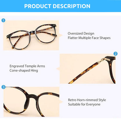 Firmoo Blue Light Blocking Glasses for Women Men, Anti Digital Eyestrain Computer Gaming Glasses, Anti Bluelight Blue Blocker Non Prescription Eyeglasses (Tortoise)