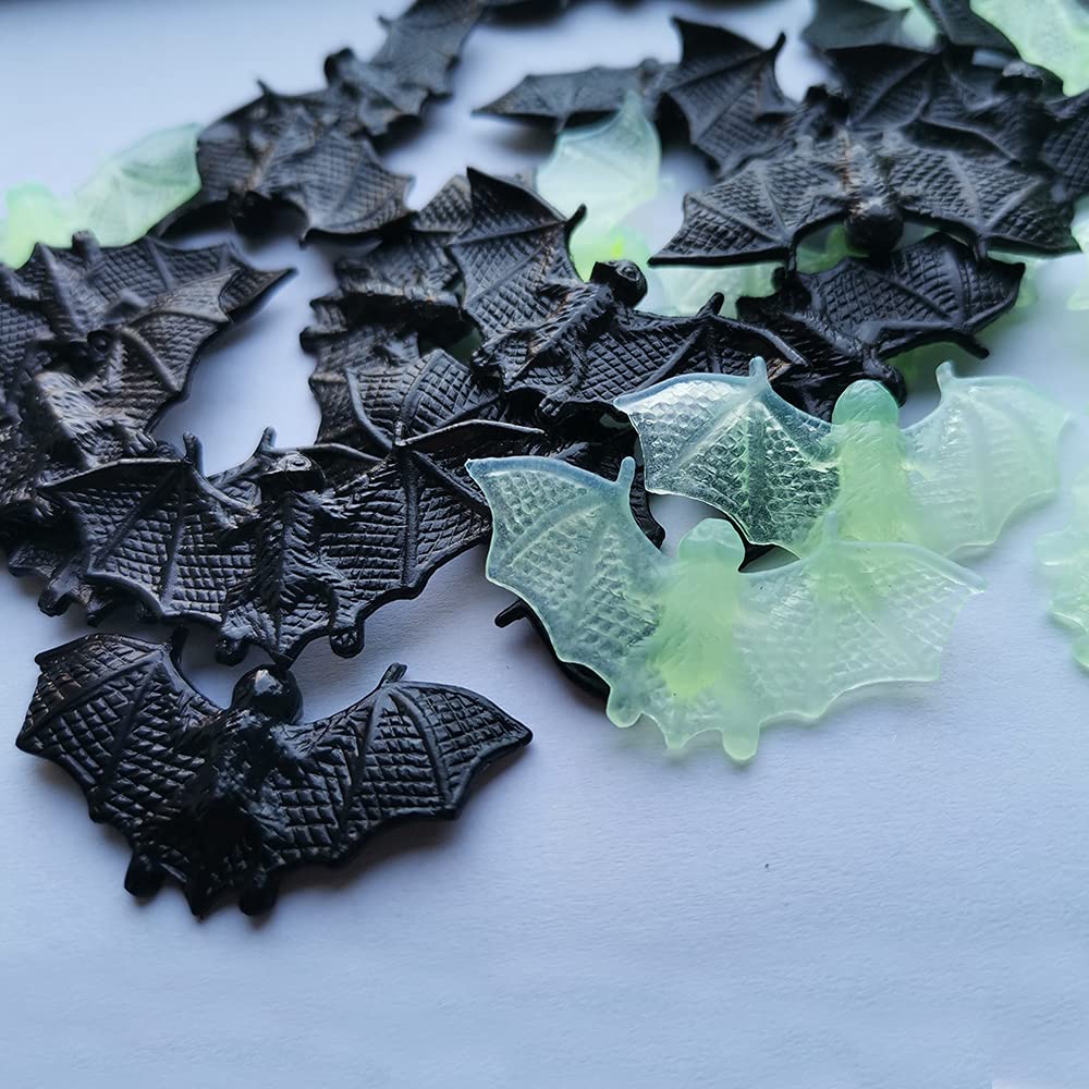 FAZHBARY 40 Counts Mini 3D Bats Halloween Decoration Bat Plastic Toy Party Favor Artificial Bats for Crafts Creepy Scary Prank Toys