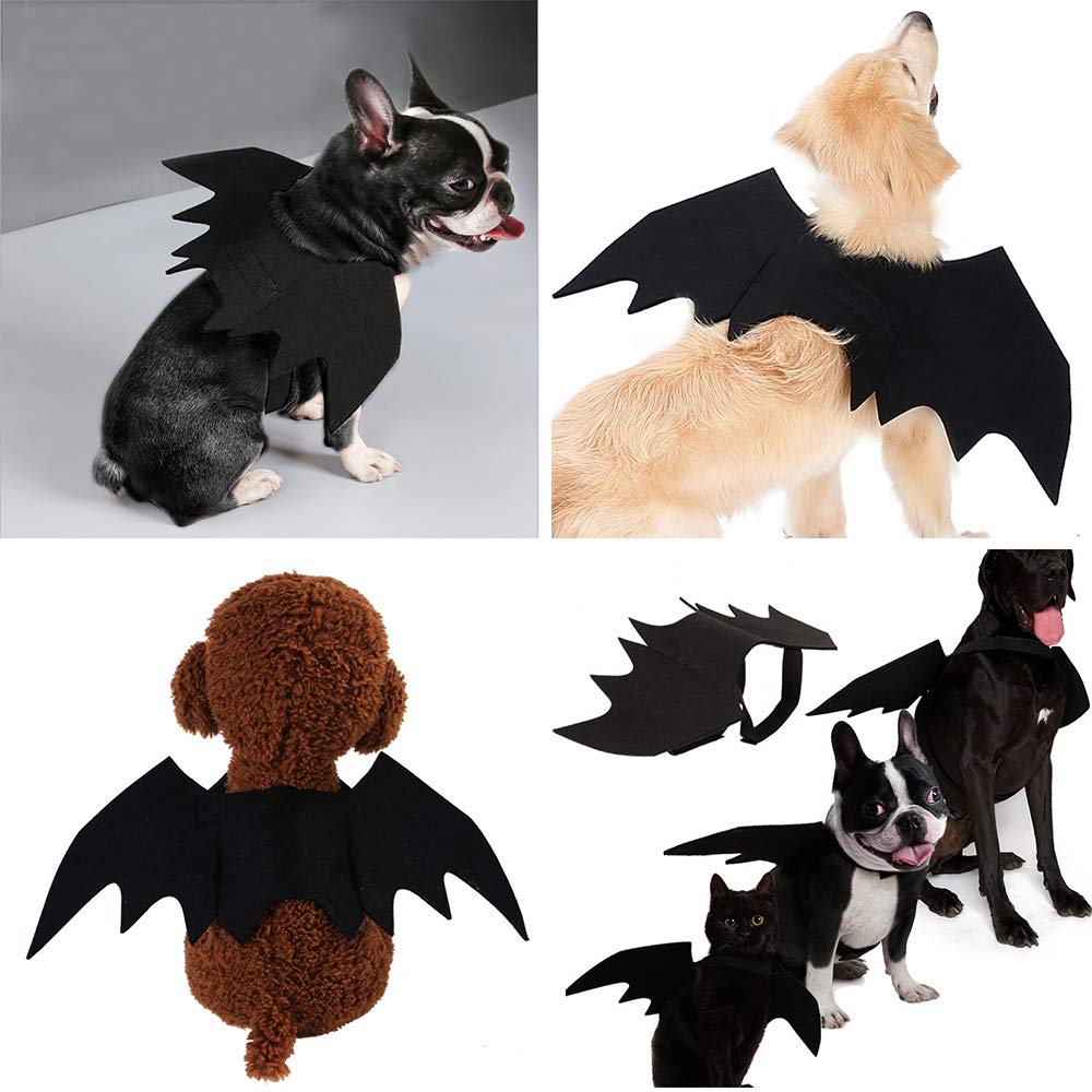 Malier Halloween Cat Costume for Cats Dogs Pet Bat Wings Cat Dog Bat Costume Wings
