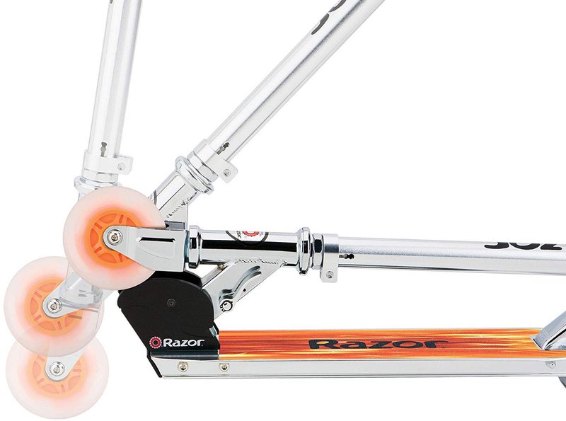 Razor Spark Ultra Kick Scooter for Kids Ages 8+ - Spark Bar, Ultra Bright LED Wheels, Rear-Fender Brake, Adjustable Handlebars, for Riders up to 143 lbs
