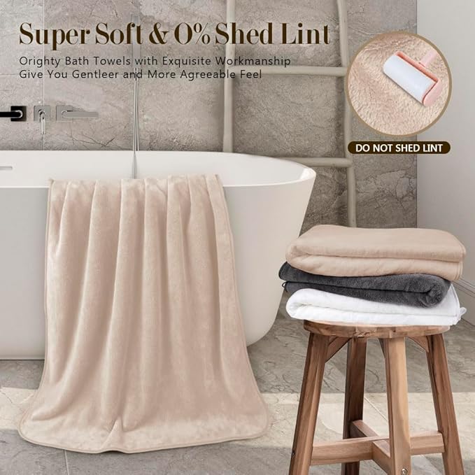 Orighty Microfiber Bath Towels Pack of 4