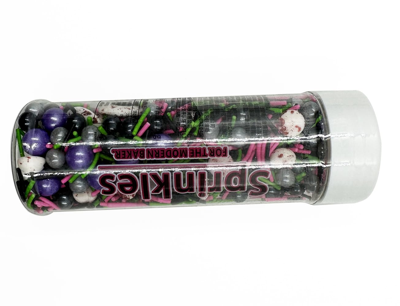 Halloween Sprinkles Pearl Sugar Eyeball Candy 120g/ 4.2oz Baking Edible Cake Decorations Cupcake Toppers Cookie Decorating Ice Cream Toppings Celebrations Shaker Jar Wedding Shower Party Chirstmas Supplies (Eyeball purple pink green candy)