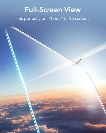 ESR 3 Pack 9H+ Glass for iPhone 16 Pro Max Screen Protector, [Military Grade Shatterproof & Longest Durable] Armorite Ultra-Tough Tempered Glass with UltraFit Tray