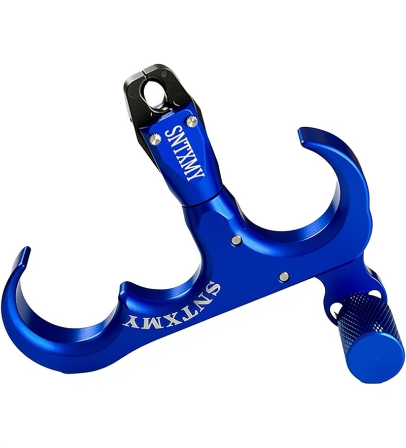sntxmy Bow Release for Compound Bow, Archery Release Trigger, Compound Bow Release, Thumb Release. (3 Finger Bow Release, Light Blue)