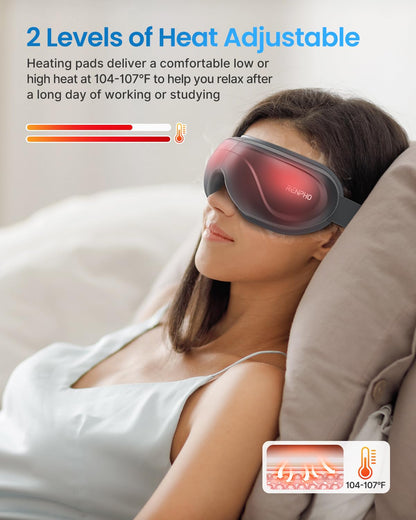 RENPHO Eye Massager with Heat, Valentines Day Gifts for Her Him Birthday Gifts for Women Mom, FSA Eligible HSA Eye Mask for Migraine,Sleep Mask for Dry Eyes Relax, Handheld Massager Eyeris 1