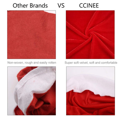 CCINEE 4pc Red Hat Dining Chair Slipcovers,Christmas Chair Back Covers Kitchen Chair Covers for Christmas Holiday Festival Decoration