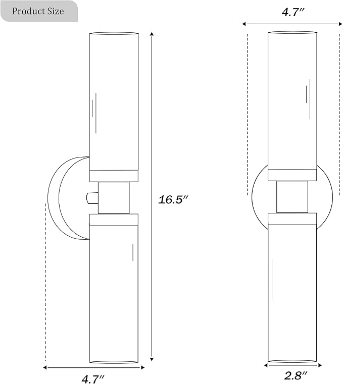 Wall Sconces Set of Two, ETL Certified, Black Gold Bathroom Wall Sconces with Clear Glass Modern Hardwired Wall Light fixtures for Bathroom Mirror Living Room Entryway Hallway(Bulbs Not Include)