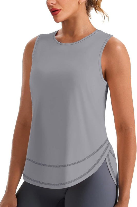 NIASHOT Workout Tops for Women Tank Top Summer Gym Clothes Athletic Tank Tops Workout Tank Tops Woman Women's Activewear Sleeveless Quick Drying Ropa Deportiva para Mujer Pilates Outfits L